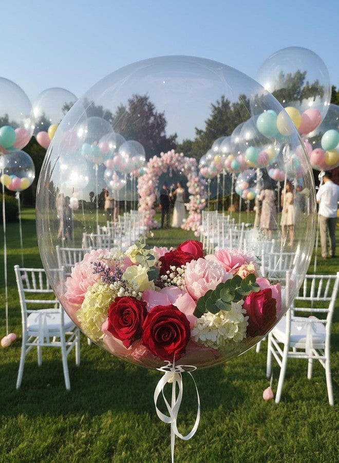 DAWZMR 15PCS 20"/30" Large Bubble Bobo Balloons set, Globos Burbuja De Pulgadas Transparente, Clear Bubbles Balloon - Image 1